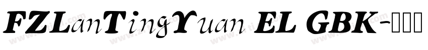 FZLanTingYuan EL GBK字体转换